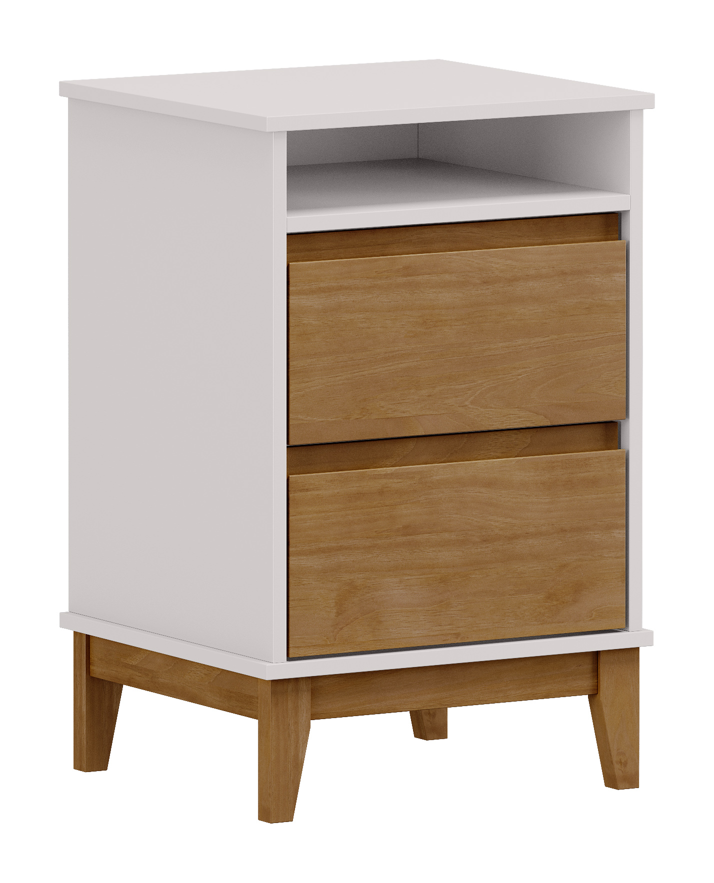 MESA DE LUZ 2800BF 2 GAVETAS PRATA FIN OW/FRE