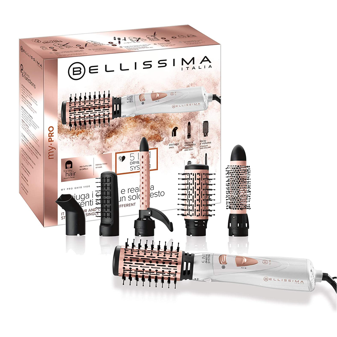 CEPILLO DE AIRE MOLDEADOR BELLISIMA 5 EN 1 GH18