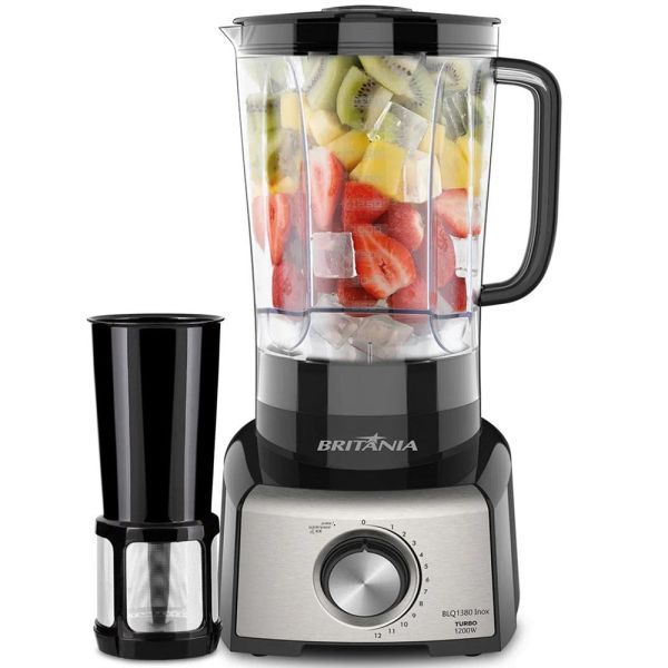 LICUAD.BRITANIA BLQ1380 INOX 1200W NEGRO 220V