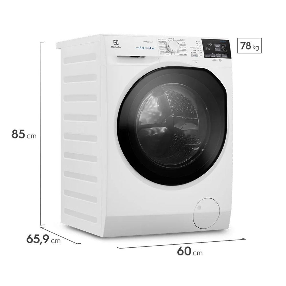 LAVASECADORA ELECTROLUX EWD08B 8/5KG INVERTER