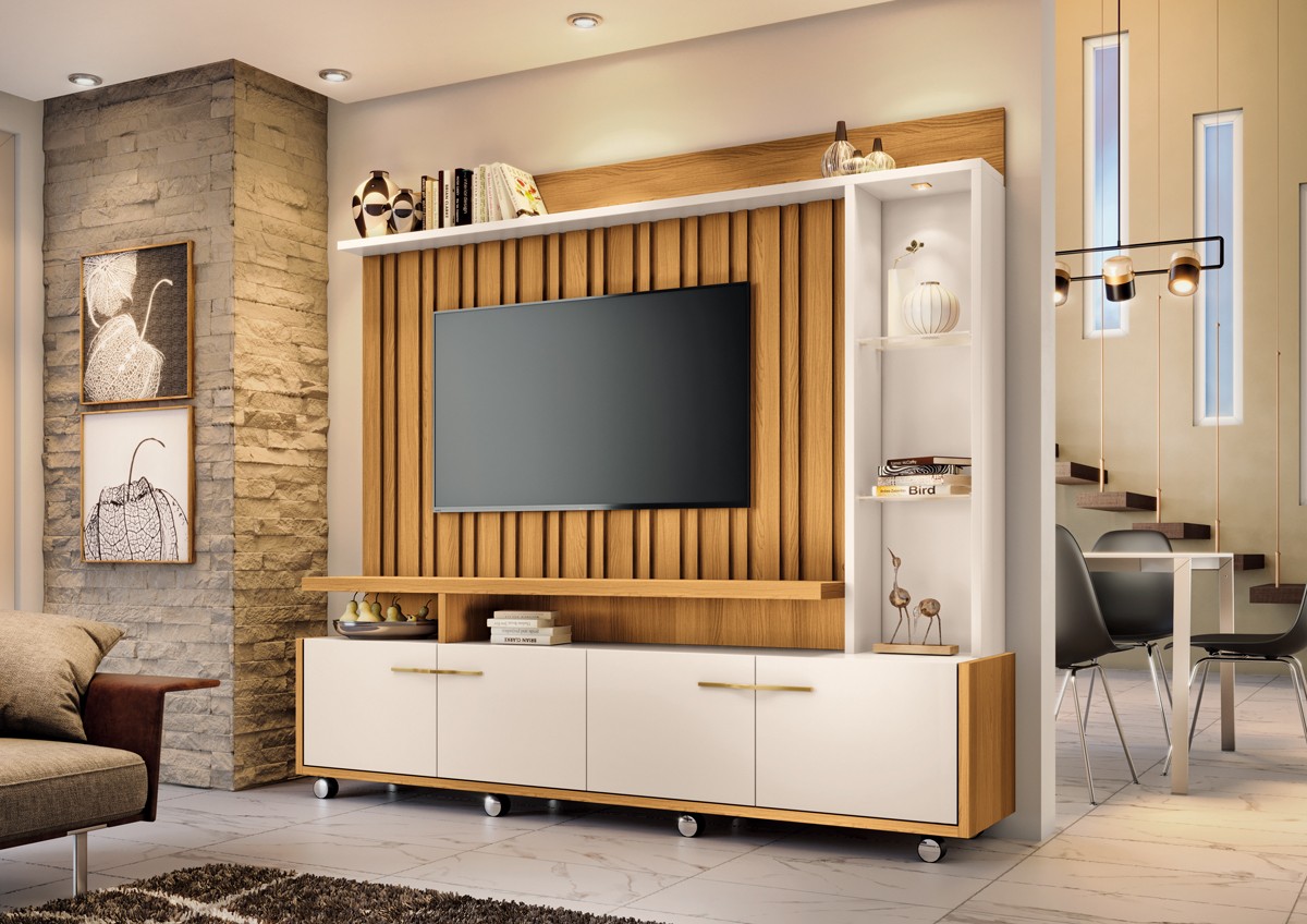 HB HOME THEATER TITAN(4243)C/RUEDITAS, CINAMONO-OFF WHITE