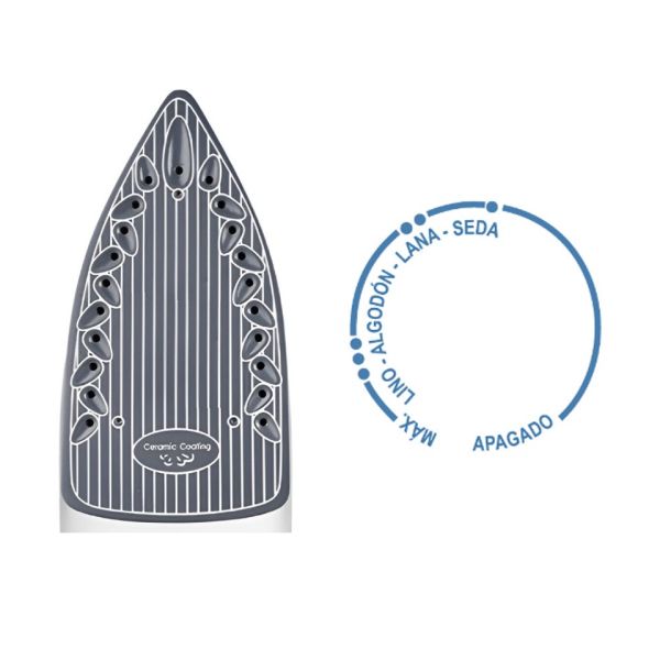 PLANCHA MIDAS VAPOR C/SPRAY 1600W