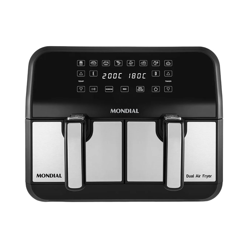 FREID. MONDIAL AIR FRY DUAL 8L AFD-01-BI NEG 2200W