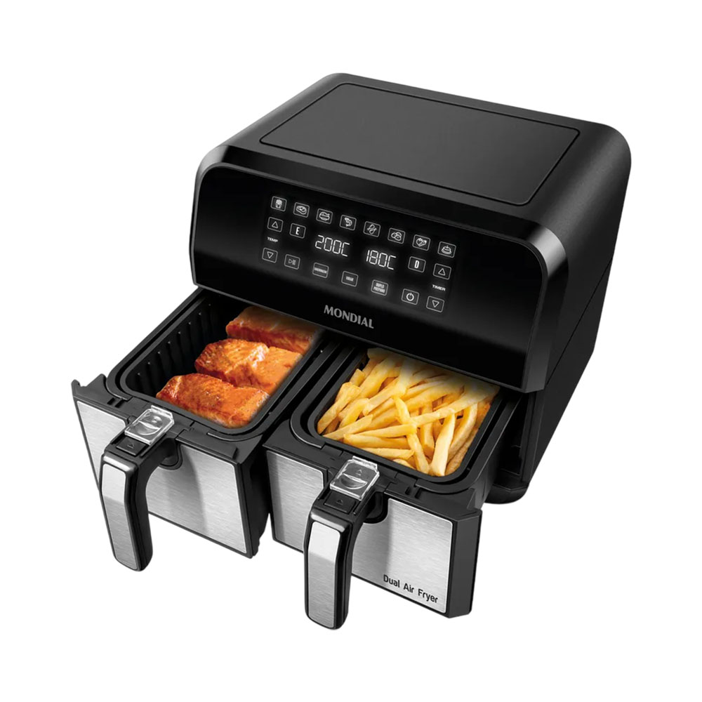 FREID. MONDIAL AIR FRY DUAL 8L AFD-01-BI NEG 2200W