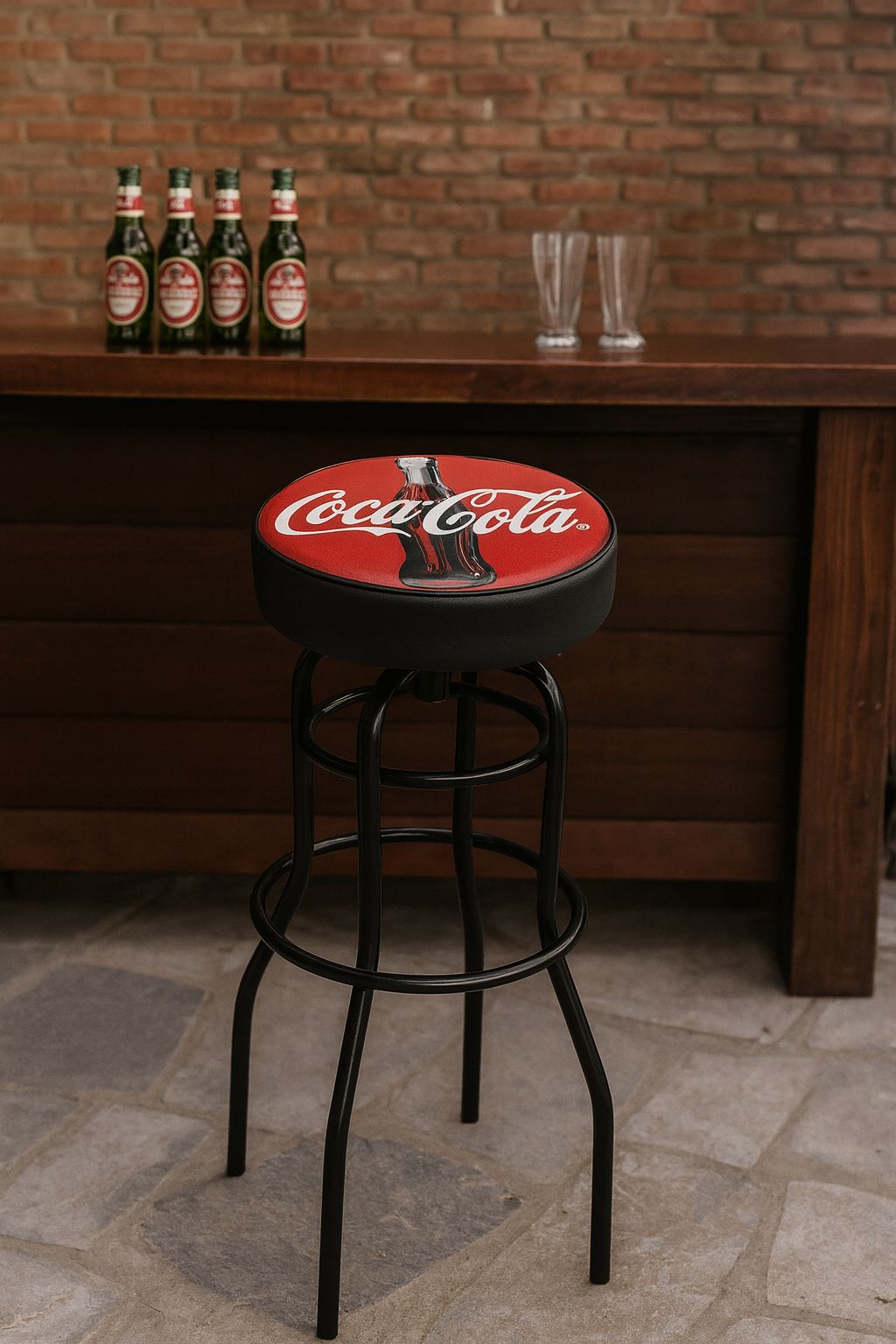 BUTACA ALTA COCA COLA NEGRO