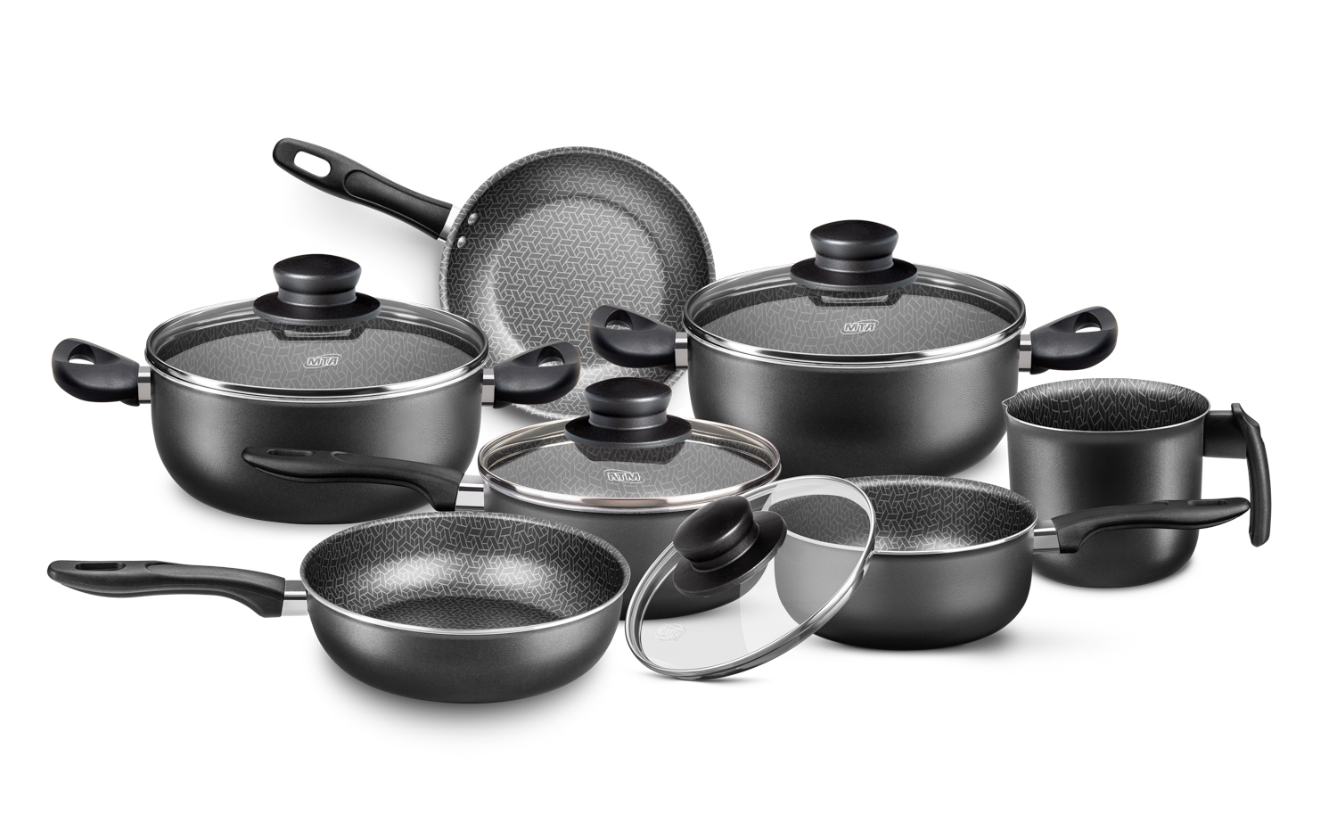 JGO DE OLLAS MTA MADRI GRAFITO 7 PZ TVT