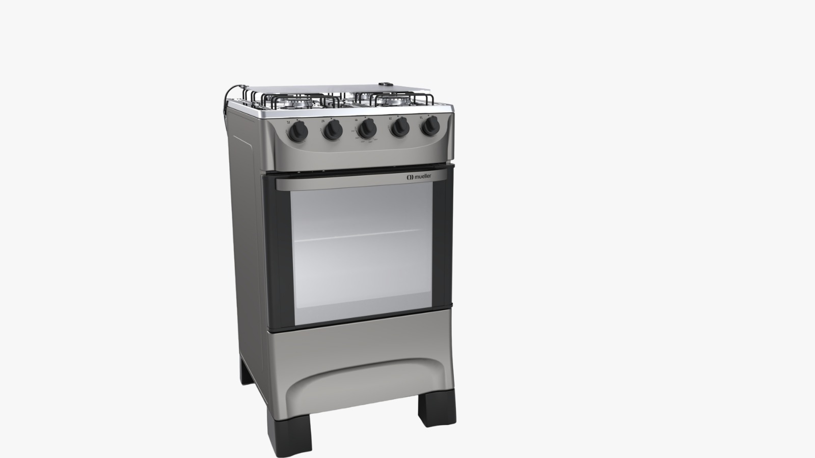 COCINA MUELLER 4H MFI4BA GRIS ESPEJADO (A GAS)