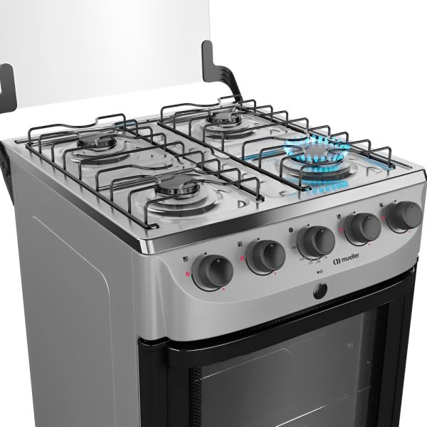 COCINA MUELLER 4H MFI4BB TITANIO