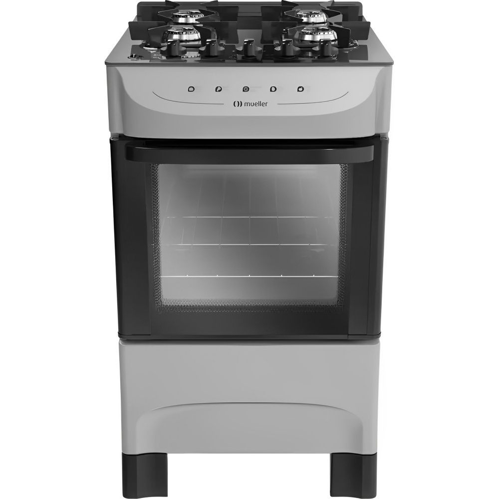 COCINA MUELLER 4H MFV4BB TITANIO-FRATELLO VETRO[2371]