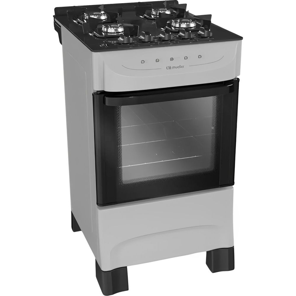 COCINA MUELLER 4H MFV4BB TITANIO-FRATELLO VETRO[2371]