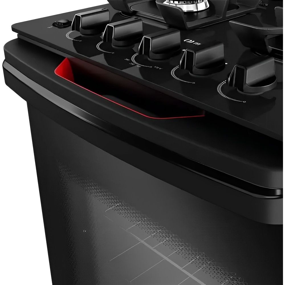 COCINA MUELLER 4H MFV4BF NEGRO-PIACERE (A GAS)2810