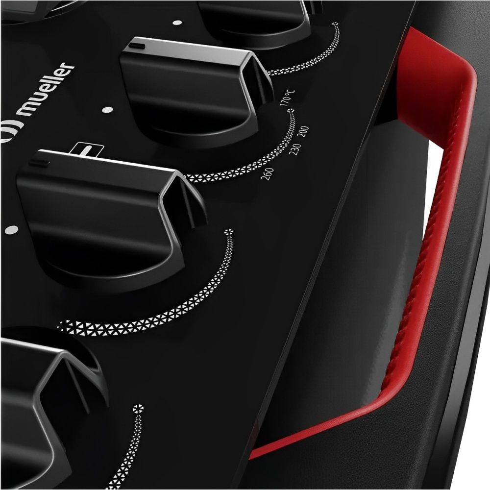 COCINA MUELLER 4H MFV4BF NEGRO-PIACERE (A GAS)2810