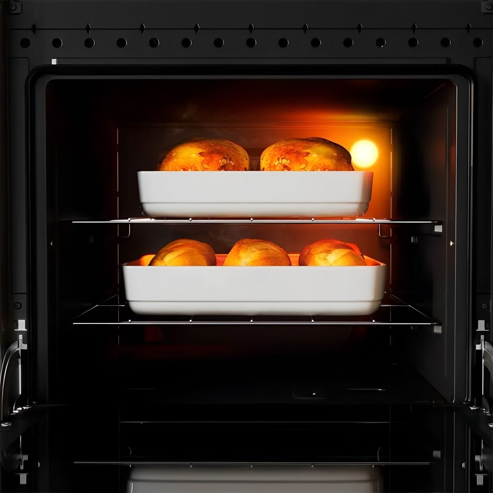 COCINA MUELLER 4H MFV4BF NEGRO-PIACERE (A GAS)2810