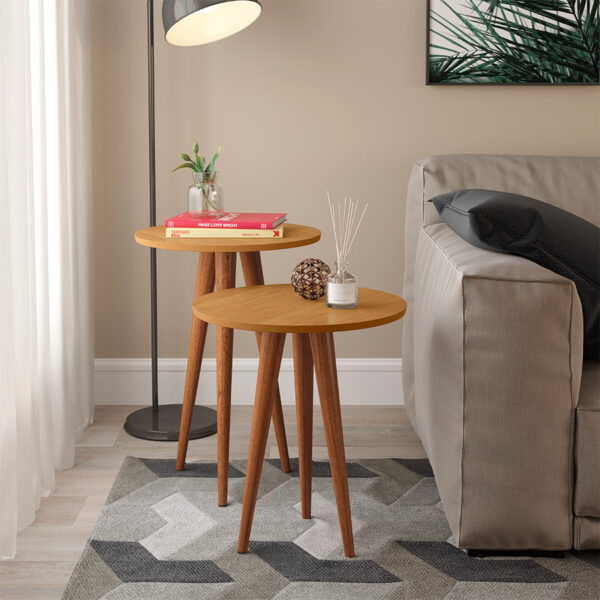 CONJ. MESA LATERAL SLIM PATRIMAR CINAMOMO