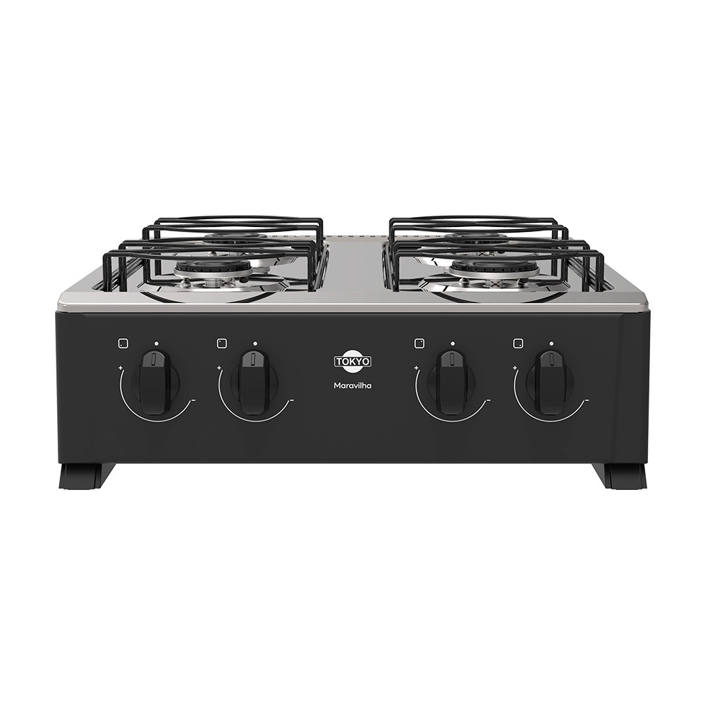 COCINA A GAS TOKYO 4H MARAVILHA NEGRO MESADA