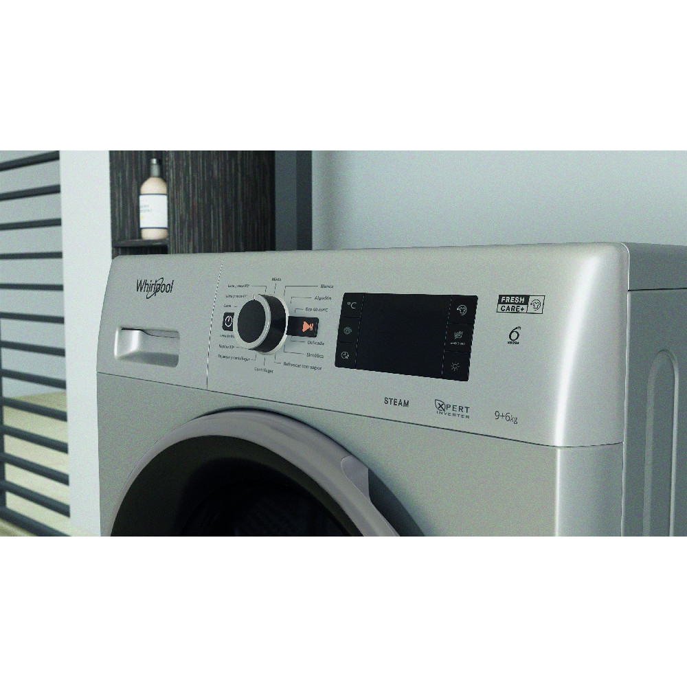 LAVASECADORA WHIRLPOOL WWD09SF 9/6KG SILVER